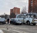 Утреннее ДТП стало причиной пробки в Пролетарском районе Тулы