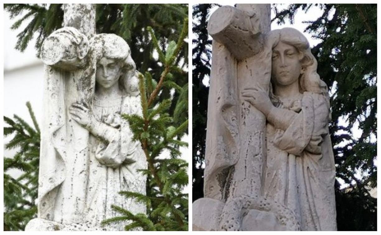 Приуныл, потолстел: при реставрации уникальных надгробных скульптур в Туле ангелу подменили лицо