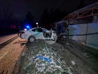Ночная погоня в Туле: пьяный на каршеринговом авто сбил столб и протаранил гараж, Фото: 14